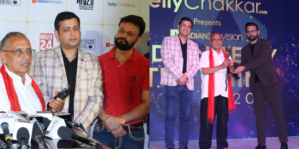 Bharat24 CEO Jagdeesh Chandra felicitates celebrities at ITSA 2022 Awards
